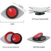 imageLivTee 2PCS Fan Blind Spot Mirror HD Glass and ABS Housing Convex Wide Angle Rearview Mirror with Adjustable Stick for Universal Car BlackWhite
