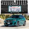 imageLivTee 4 Holes Stainless Steel License Plate Frames 2 PCS Car Licence Plate Covers Automotive Exterior Accessories Slim Design with Bolts Washer Caps for US Vehicles BlackGreen