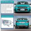 imageLivTee 4 Holes Stainless Steel License Plate Frames 2 PCS Car Licence Plate Covers Automotive Exterior Accessories Slim Design with Bolts Washer Caps for US Vehicles BlackGreen