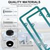 imageLivTee 4 Holes Stainless Steel License Plate Frames 2 PCS Car Licence Plate Covers Automotive Exterior Accessories Slim Design with Bolts Washer Caps for US Vehicles BlackGreen
