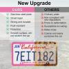 imageLivTee 4 Holes Stainless Steel License Plate Frames 2 PCS Car Licence Plate Covers Automotive Exterior Accessories Slim Design with Bolts Washer Caps for US Vehicles BlackPink