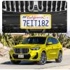 imageLivTee 4 Holes Stainless Steel License Plate Frames 2 PCS Car Licence Plate Covers Automotive Exterior Accessories Slim Design with Bolts Washer Caps for US Vehicles BlackYellow