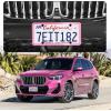 imageLivTee 4 Holes Stainless Steel License Plate Frames 2 PCS Car Licence Plate Covers Automotive Exterior Accessories Slim Design with Bolts Washer Caps for US Vehicles BlackPink