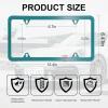 imageLivTee 4 Holes Stainless Steel License Plate Frames 2 PCS Car Licence Plate Covers Automotive Exterior Accessories Slim Design with Bolts Washer Caps for US Vehicles BlackGreen