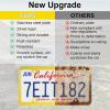 imageLivTee 4 Holes Stainless Steel License Plate Frames 2 PCS Car Licence Plate Covers Automotive Exterior Accessories Slim Design with Bolts Washer Caps for US Vehicles BlackYellow