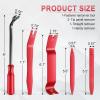 imageLivTee 5 pcs Auto Trim Removal Tool Kit No Scratch Plastic Pry Tool Kit  Interior Door Panel Clip Fastener Removal Set for Vehicle Dash Radio Audio Installer BlueRed