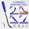 imageLivTee 5 pcs Auto Trim Removal Tool Kit No Scratch Plastic Pry Tool Kit  Interior Door Panel Clip Fastener Removal Set for Vehicle Dash Radio Audio Installer BlueBlue