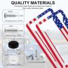 imageLivTee American Flag License Plate Frames 4 Holes Stainless Steel License Plate Covers 2PCS License Plate Holder Automotive Exterior AccessoriesWhite ampamp BlackFlag Red  Blue