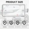 imageLivTee American Flag License Plate Frames 4 Holes Stainless Steel License Plate Covers 2PCS License Plate Holder Automotive Exterior AccessoriesWhite ampamp BlackMirror Silver