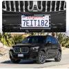 imageLivTee American Flag License Plate Frames 4 Holes Stainless Steel License Plate Covers 2PCS License Plate Holder Automotive Exterior AccessoriesWhite ampamp BlackFlag Gray  Black