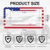 imageLivTee American Flag License Plate Frames 4 Holes Stainless Steel License Plate Covers 2PCS License Plate Holder Automotive Exterior AccessoriesWhite ampamp BlackFlag Red  Blue