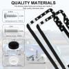 imageLivTee American Flag License Plate Frames 4 Holes Stainless Steel License Plate Covers 2PCS License Plate Holder Automotive Exterior AccessoriesWhite ampamp BlackFlag White  Black