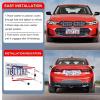 imageLivTee American Flag License Plate Frames 4 Holes Stainless Steel License Plate Covers 2PCS License Plate Holder Automotive Exterior AccessoriesWhite ampamp BlackFlag Red  Blue