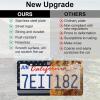 imageLivTee American Flag License Plate Frames 4 Holes Stainless Steel License Plate Covers 2PCS License Plate Holder Automotive Exterior AccessoriesWhite ampamp BlackFlag Gray  Black
