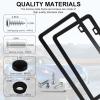 imageLivTee American Flag License Plate Frames 4 Holes Stainless Steel License Plate Covers 2PCS License Plate Holder Automotive Exterior AccessoriesWhite ampamp BlackBlack