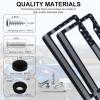 imageLivTee American Flag License Plate Frames 4 Holes Stainless Steel License Plate Covers 2PCS License Plate Holder Automotive Exterior AccessoriesWhite ampamp BlackFlag Gray  Black