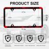 imageLivTee Flower Floral License Plate Frames 4 Holes Stainless Steel License Plate Covers 2PCS Car License Plate Holder Automotive Exterior AccessoriesBlood