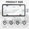imageLivTee Flower Floral License Plate Frames 4 Holes Stainless Steel License Plate Covers 2PCS Car License Plate Holder Automotive Exterior AccessoriesCarbon Fiber