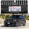imageLivTee Flower Floral License Plate Frames 4 Holes Stainless Steel License Plate Covers 2PCS Car License Plate Holder Automotive Exterior AccessoriesCarbon Fiber