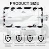 imageLivTee Flower Floral License Plate Frames 4 Holes Stainless Steel License Plate Covers 2PCS Car License Plate Holder Automotive Exterior AccessoriesCow Spot