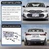 imageLivTee Flower Floral License Plate Frames 4 Holes Stainless Steel License Plate Covers 2PCS Car License Plate Holder Automotive Exterior AccessoriesCow Spot