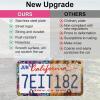 imageLivTee Flower Floral License Plate Frames 4 Holes Stainless Steel License Plate Covers 2PCS Car License Plate Holder Automotive Exterior AccessoriesFloral