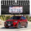 imageLivTee Flower Floral License Plate Frames 4 Holes Stainless Steel License Plate Covers 2PCS Car License Plate Holder Automotive Exterior AccessoriesFlag RWB
