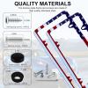 imageLivTee Flower Floral License Plate Frames 4 Holes Stainless Steel License Plate Covers 2PCS Car License Plate Holder Automotive Exterior AccessoriesFlag RWB