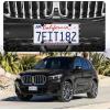 imageLivTee Flower Floral License Plate Frames 4 Holes Stainless Steel License Plate Covers 2PCS Car License Plate Holder Automotive Exterior AccessoriesFlag BG
