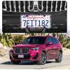 imageLivTee Flower Floral License Plate Frames 4 Holes Stainless Steel License Plate Covers 2PCS Car License Plate Holder Automotive Exterior AccessoriesFloral