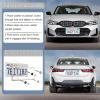 imageLivTee Flower Floral License Plate Frames 4 Holes Stainless Steel License Plate Covers 2PCS Car License Plate Holder Automotive Exterior AccessoriesSilver