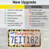 imageLivTee Flower Floral License Plate Frames 4 Holes Stainless Steel License Plate Covers 2PCS Car License Plate Holder Automotive Exterior AccessoriesSunflower