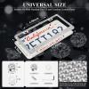 imageLivTee Luxury Rhinestone License Plate Frame Bling Car Accessories for Women Funny Glitter Stainless Steel Cover 1000 Cute Crystal Diamond Licenses Plates Holder with Cap Screws SetColorWhite