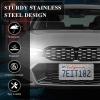imageLivTee Luxury Rhinestone License Plate Frame Bling Car Accessories for Women Funny Glitter Stainless Steel Cover 1000 Cute Crystal Diamond Licenses Plates Holder with Cap Screws SetColorWhite