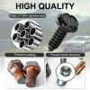 imageLivTee Rustproof License Plate Screws for Securing License Plates Frames and Covers on Cars and Trucks 8 Sets Premium Stainless Steel Self Tapping Mounting Bolts Black Zinc PlatedSlottedBlack8PCS