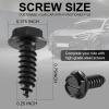 imageLivTee Rustproof License Plate Screws for Securing License Plates Frames and Covers on Cars and Trucks 8 Sets Premium Stainless Steel Self Tapping Mounting Bolts Black Zinc PlatedSlottedBlack