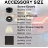 imageLivTee Rustproof License Plate Screws for Securing License Plates Frames and Covers on Cars and Trucks 8 Sets Premium Stainless Steel Self Tapping Mounting Bolts Black Zinc PlatedCrossBlack