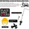 imageLivTee Rustproof License Plate Screws for Securing License Plates Frames and Covers on Cars and Trucks 8 Sets Premium Stainless Steel Self Tapping Mounting Bolts Black Zinc PlatedATBlack