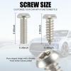 imageLivTee Rustproof License Plate Screws for Securing License Plates Frames and Covers on Cars and Trucks 8 Sets Premium Stainless Steel Self Tapping Mounting Bolts Black Zinc PlatedATSilverNew