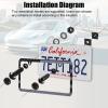 imageLivTee Rustproof License Plate Screws for Securing License Plates Frames and Covers on Cars and Trucks 8 Sets Premium Stainless Steel Self Tapping Mounting Bolts Black Zinc PlatedATBlack