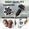 imageLivTee Rustproof License Plate Screws for Securing License Plates Frames and Covers on Cars and Trucks 8 Sets Premium Stainless Steel Self Tapping Mounting Bolts Black Zinc PlatedCrossBlack8PCS