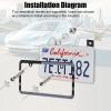 imageLivTee Rustproof License Plate Screws for Securing License Plates Frames and Covers on Cars and Trucks 8 Sets Premium Stainless Steel Self Tapping Mounting Bolts Black Zinc PlatedATSilverNew