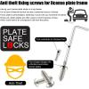imageLivTee Rustproof License Plate Screws for Securing License Plates Frames and Covers on Cars and Trucks 8 Sets Premium Stainless Steel Self Tapping Mounting Bolts Black Zinc PlatedATSilverNew