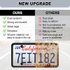 imageLivTee Silicone License Plate Frames Covers 2 Pack Universal American Car Accessory License Plate Bracket Holder Licence Plate Accessories  GrayBlack2 Packtool