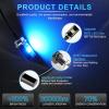 imageLivTee Super Bright License Plate Light 12V License Tag Screw Bolt Accessories Waterproof Black Aluminium Light Holder Legal for Car Motorcycle Truck RV ATV Bike Xenon White2PCSIce Blue