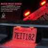 imageLivTee Waterproof 12V License Plate LED Light for RV Camper Truck SUV Trailer Van Step Courtesy Lights Dome Cargo Lights or Under Hood Lights Xenon White2PCSRed
