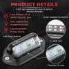 imageLivTee Waterproof 12V License Plate LED Light for RV Camper Truck SUV Trailer Van Step Courtesy Lights Dome Cargo Lights or Under Hood Lights Xenon White2PCSRed