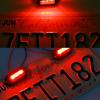 imageLivTee Waterproof 12V License Plate LED Light for RV Camper Truck SUV Trailer Van Step Courtesy Lights Dome Cargo Lights or Under Hood Lights Xenon White2PCSRed