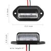 imageLivTee Waterproof 12V License Plate LED Light for RV Camper Truck SUV Trailer Van Step Courtesy Lights Dome Cargo Lights or Under Hood Lights Xenon White2PCSAmber Yellow