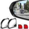 imageLivTee 2PCS Fan Blind Spot Mirror HD Glass and ABS Housing Convex Wide Angle Rearview Mirror with Adjustable Stick for Universal Car BlackBlack